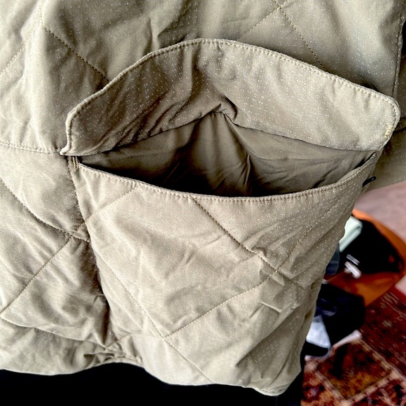 Kit and Ace Army Green Quilted Reflective Bomber Jacket - Picture 3 of 6